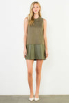 THML Sleeveless Mixed Media Dress