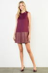 THML Sleeveless Mixed Media Dress