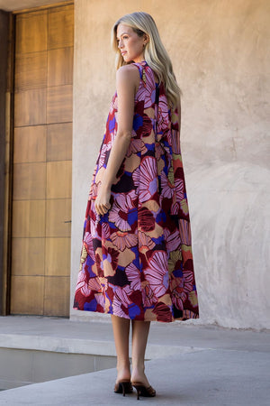 THML Back Tie Floral Midi