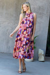 THML Back Tie Floral Midi