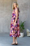 THML Back Tie Floral Midi