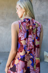 THML Back Tie Floral Midi
