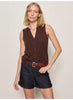 Sanctuary ALL SET BUTTON FRONT TANK Black