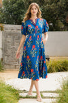 THML Blue floral maxi