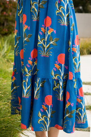 THML Blue floral maxi