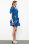 THML Blue Floral Mini Dress