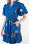 THML Blue Floral Mini Dress