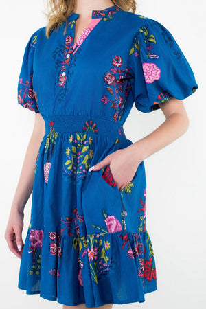 THML Blue Floral Mini Dress