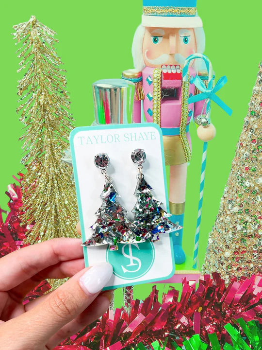 Taylor Shaye Bright Night Christmas Trees Silver Unicorn