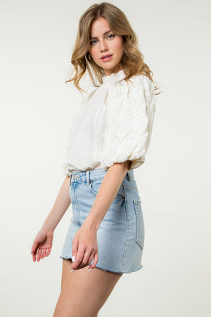 THML Textured detail blouse