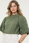 THML Textured detail blouse