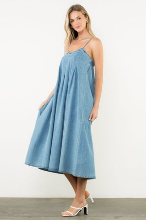 THML Denim Strap Midi