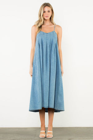 THML Denim Strap Midi