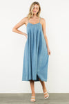 THML Denim Strap Midi