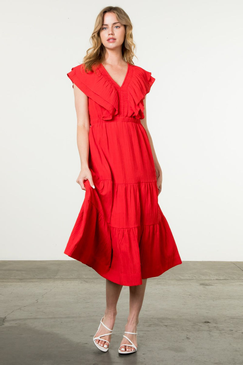 THML Red Ruffle Maxi