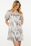 THML Sequin Puff Sleeve dress