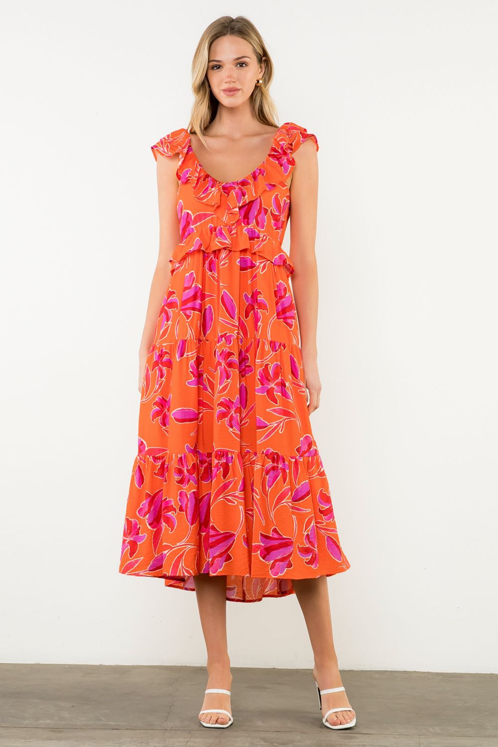 THML Orange Tropics Midi FINAL SALE