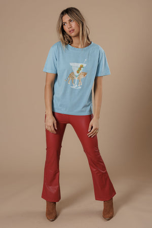 Leopard Martini Tee