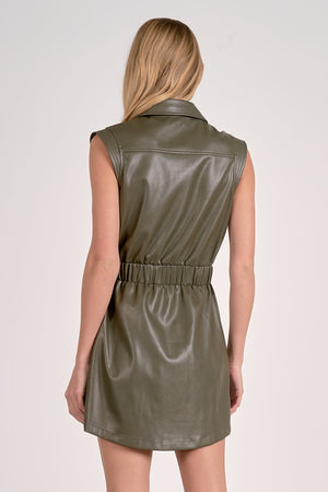 Elan Pleather Dress