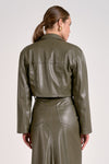 Elan Cropped Pleather Jacket