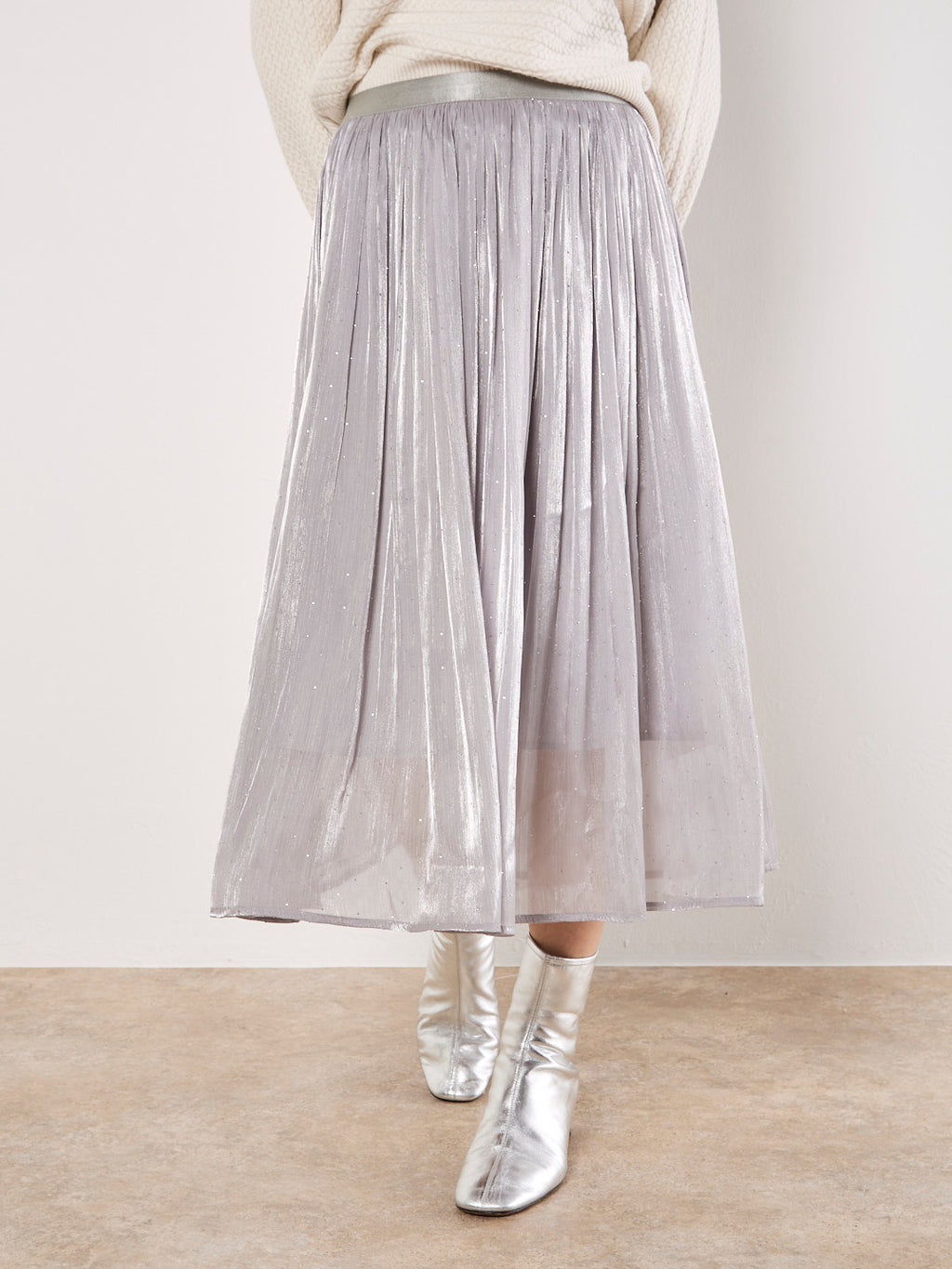 Apricot Stud Shimmer Skirt