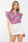 THML Anna blouse pink/green