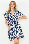 THML Navy Print Dress