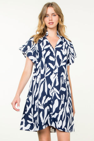 THML Navy Print Dress