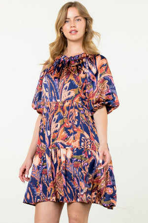 THML Fall Puff Sleeve dress