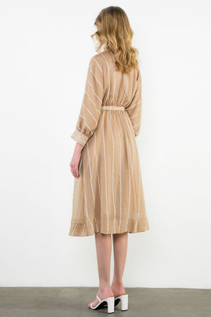 THML Neutral Stripe Midi