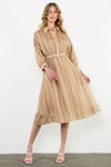 THML Neutral Stripe Midi