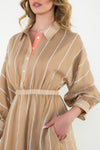 THML Neutral Stripe Midi