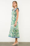 THML Smocked Flutter Sleeve Maxi