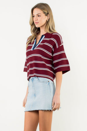 THML Vintage Stripe Pullover Top