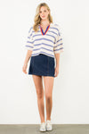 THML Vintage Stripe Pullover Top