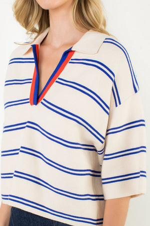 THML Vintage Stripe Pullover Top