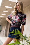 THML Fall Floral Knit Top