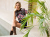 THML Fall Floral Knit Top