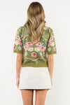 THML Fall Floral Knit Top