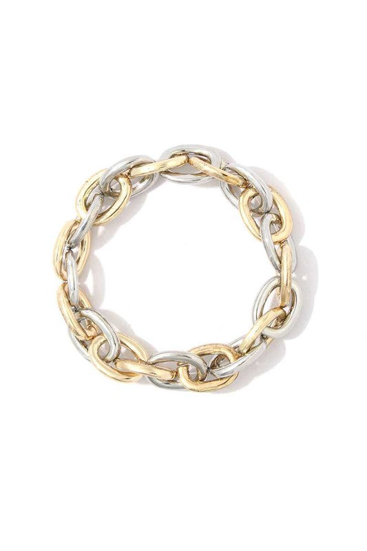 Chain link stretch bracelet