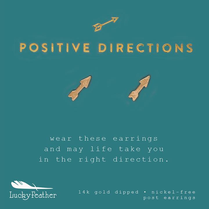 Positive directions earrings