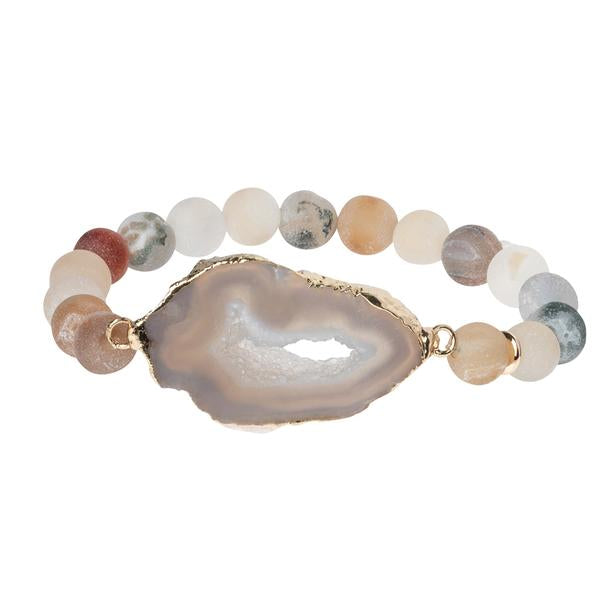 Geode Stack Bracelet: sand/smoke/gold – OhSewPeachy
